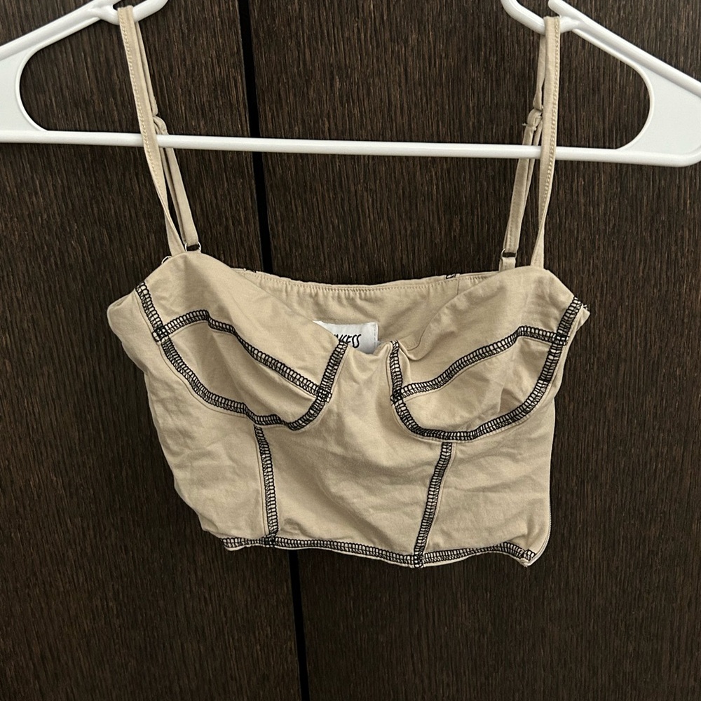 Cropped corset top